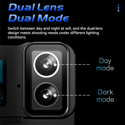 4K Dual Lens Waterproof Action Camera with 32GB Card