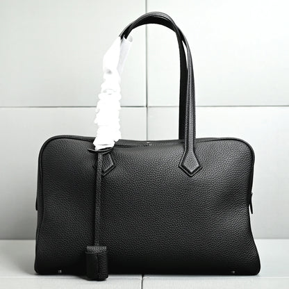 Elegant Everyday Tote Glossy 35cm Large Leather Handbag