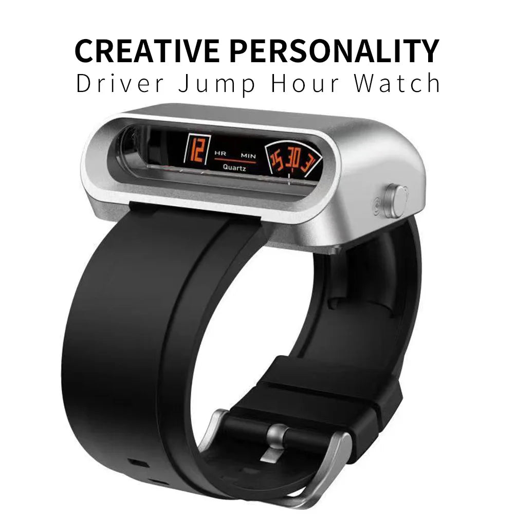 Silver Black Diver Waterproof Watch for Men