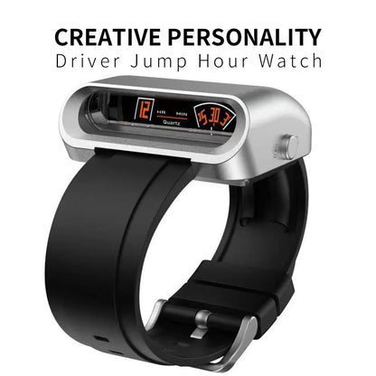 Silver Black Diver Waterproof Watch for Men