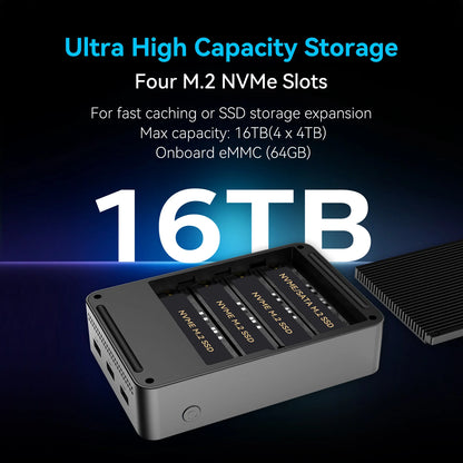 Compact Mini PC 12GB RAM 256GB SSD 4K Dual LAN