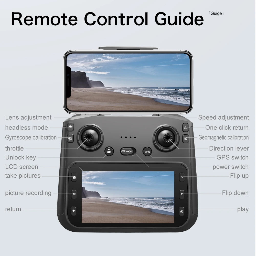 GPS Drone 8K HD Camera Brushless Motor 3 Axis Gimbal