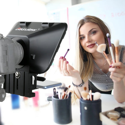 Portable Teleprompter with Glass Screen and Remote 11 Inch