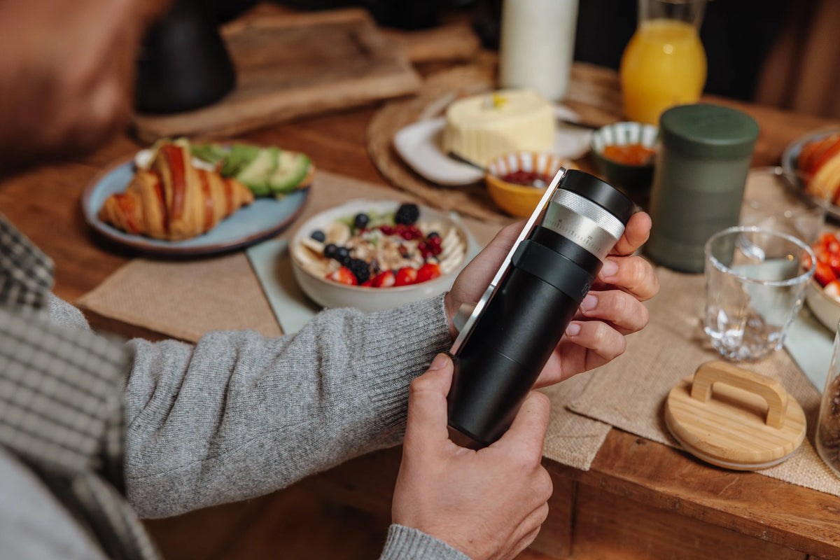 Manual Coffee Grinder with 38mm Stainless Steel Conical Burrs