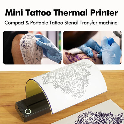 Wireless A4 Tattoo and Document Printer with 50 Papers