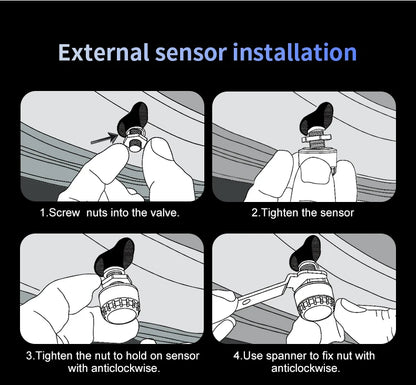 Gold Solar Wireless TPMS with 6 External Sensors