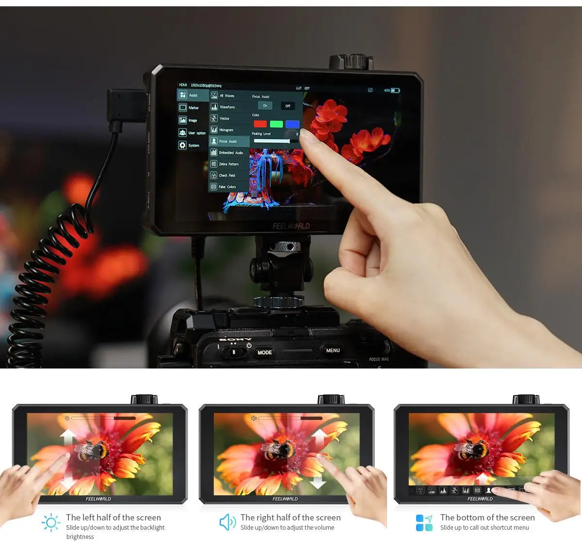 6-Inch 4K Camera Field Monitor 1500nit HDMI SDI