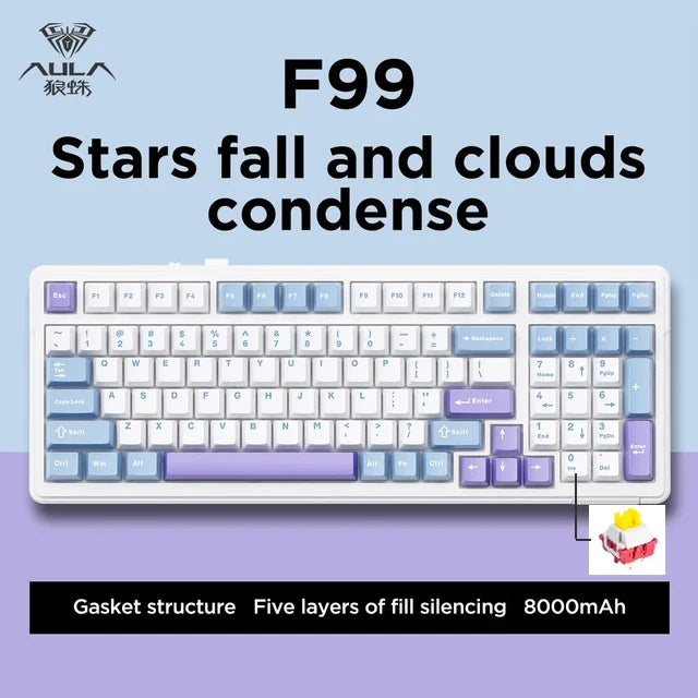 99-Key Bluetooth Gaming Keyboard with RGB and Gasket Mount