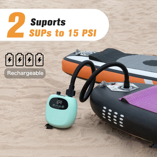 Inflatable Paddle Board Pump with 2600mAh Battery for Fast Inflation