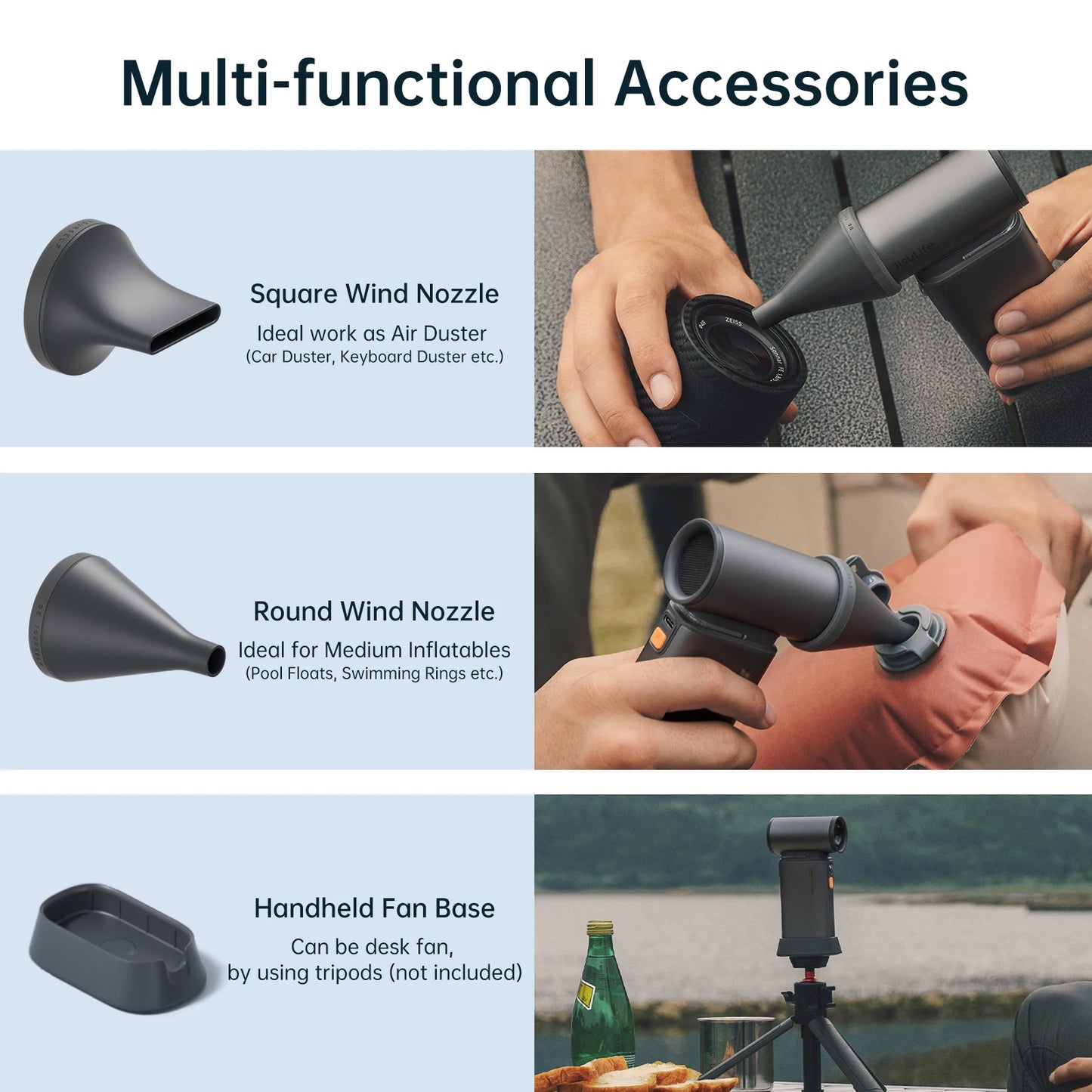 Portable Turbo Handheld Fan with 100 Speeds and LED Display