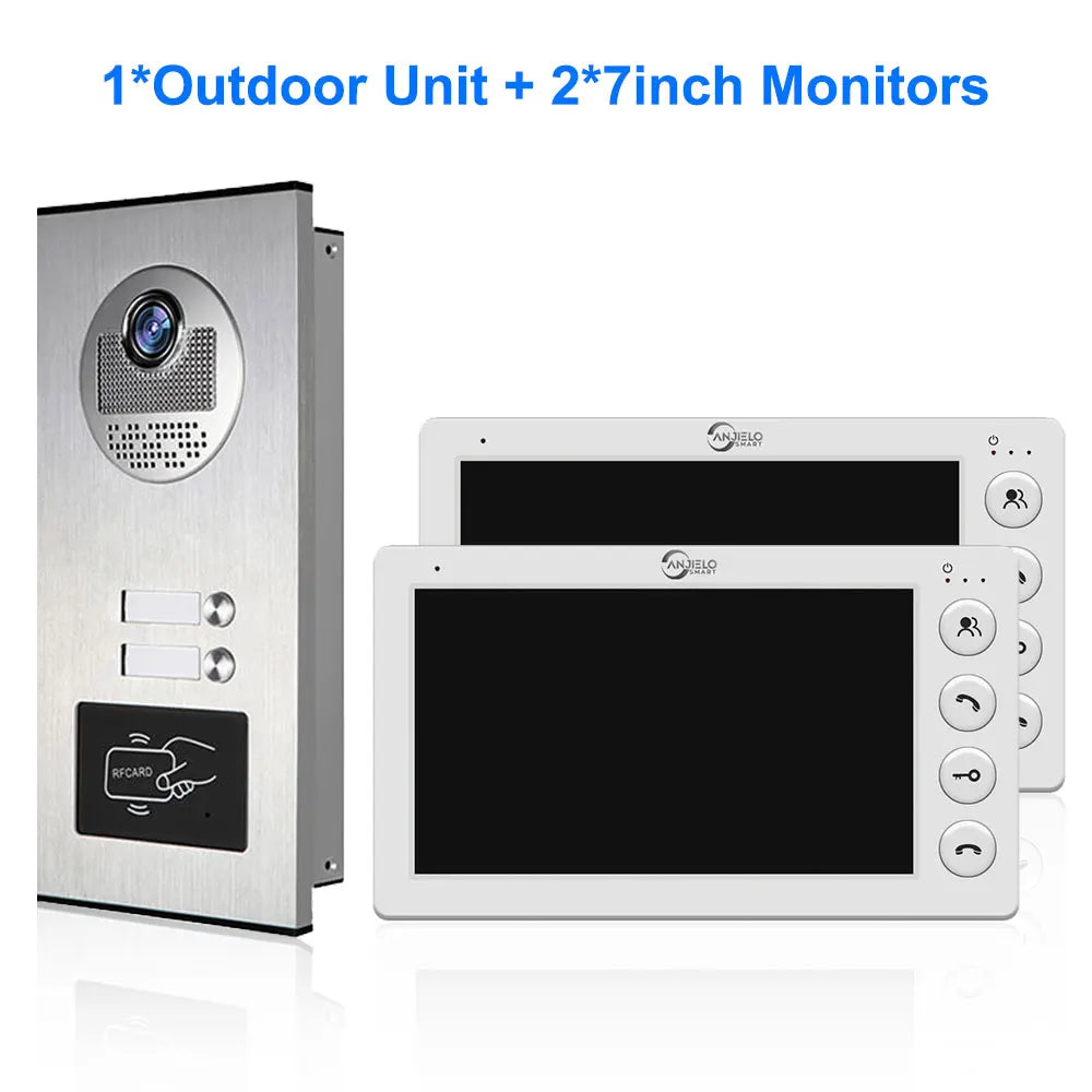 Multi-Unit 7 Inch Apartment Video Doorbell System