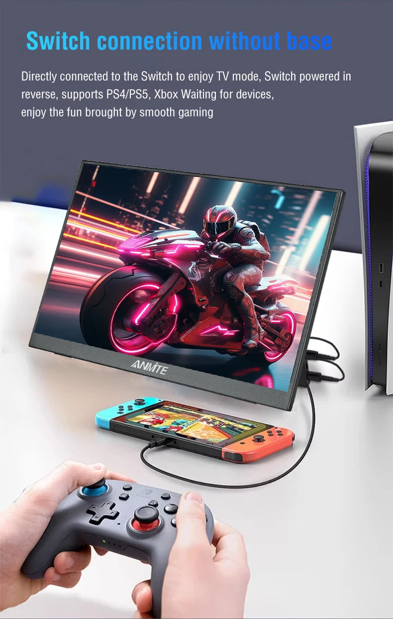 15.6" 1080P HDR Portable Touchscreen Monitor for Gaming