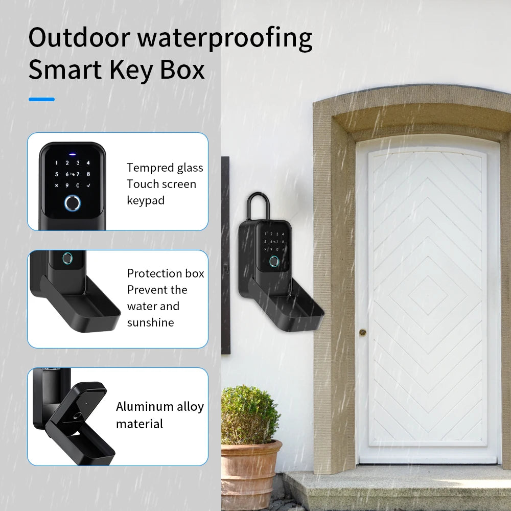 Waterproof Bluetooth Key Safe with Fingerprint Access