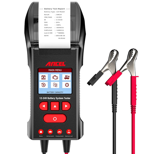 Digital Car Battery Load Tester 12V 24V with Printer