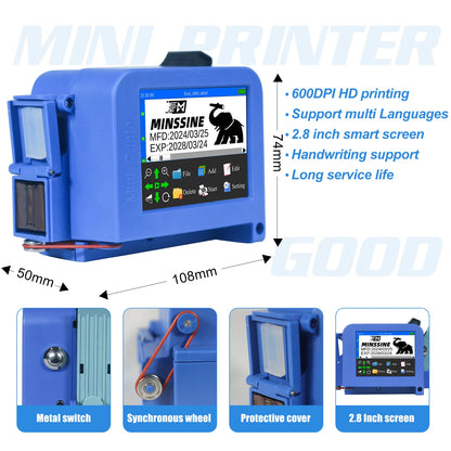 Portable Handheld Inkjet Printer QR Barcode Date Coder