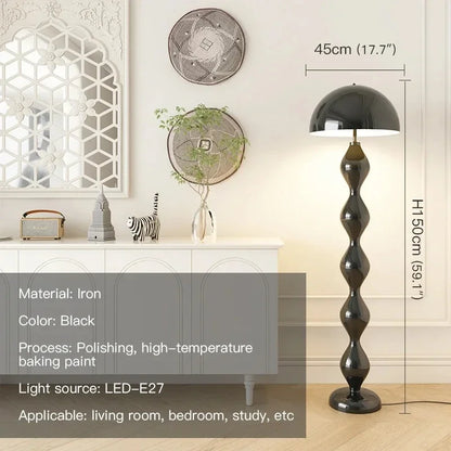 Nordic Mushroom LED Floor Lamp with Tricolor Light