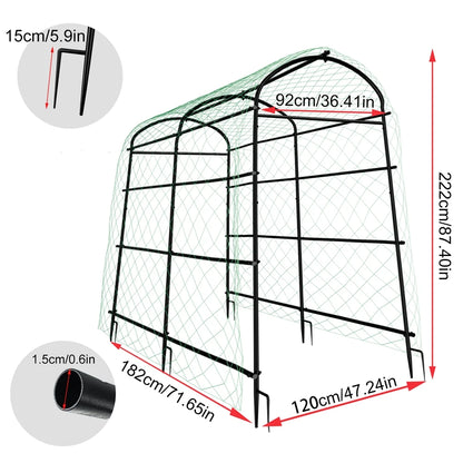 Metal U-Shaped Plant Trellis Garden Climbing Support Frame