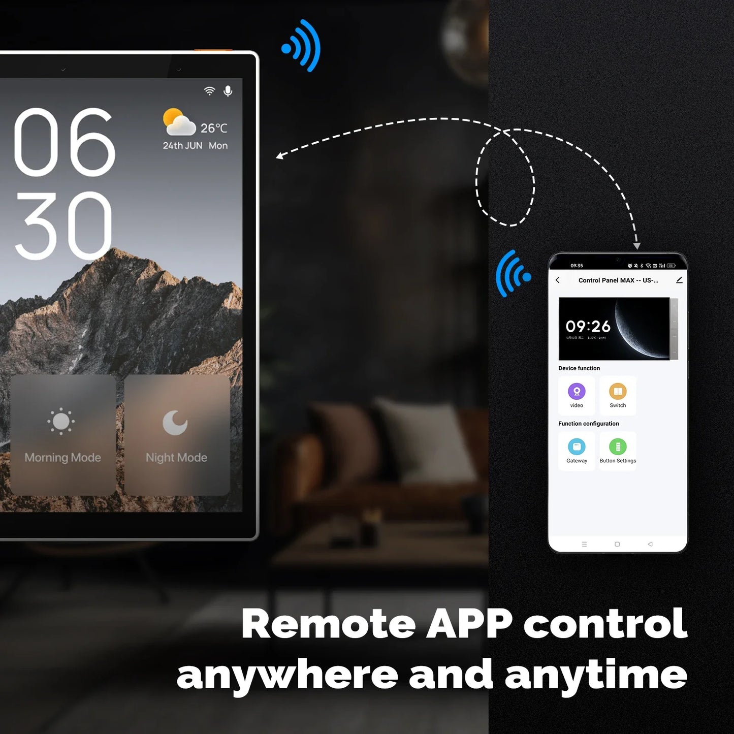 Smart Home Touch Panel 5" with Voice & Scene Control