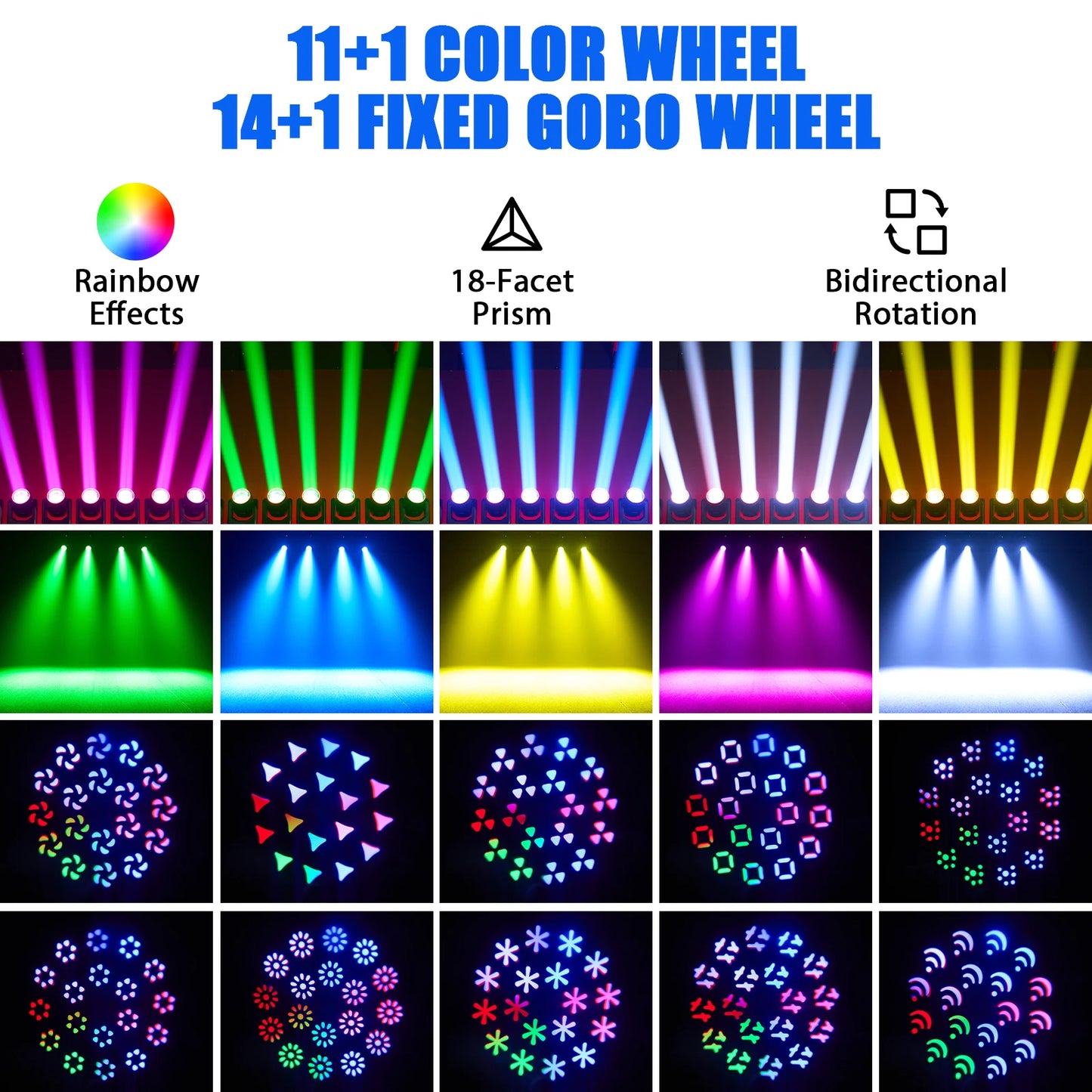 200W LED Beam Moving Head Light DMX Stage Effect