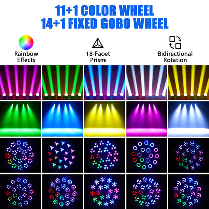 200W LED Beam Moving Head Light DMX Stage Effect