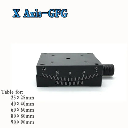 Portable 25x25mm X Axis Goniometer Stage Precision Angle Table