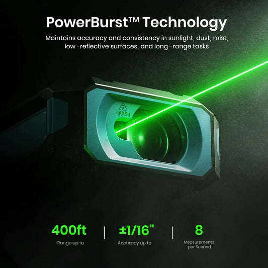 120m Laser Distance Meter with Bluetooth & Rechargeable Battery