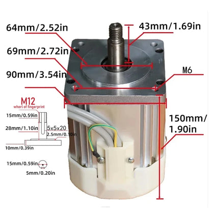 550W Adjustable Servo Motor for Light Machinery