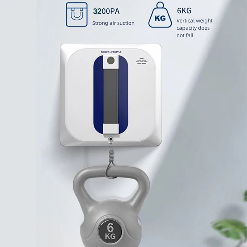 Smart Window Cleaning Robot with Auto Spray and Voice Prompts