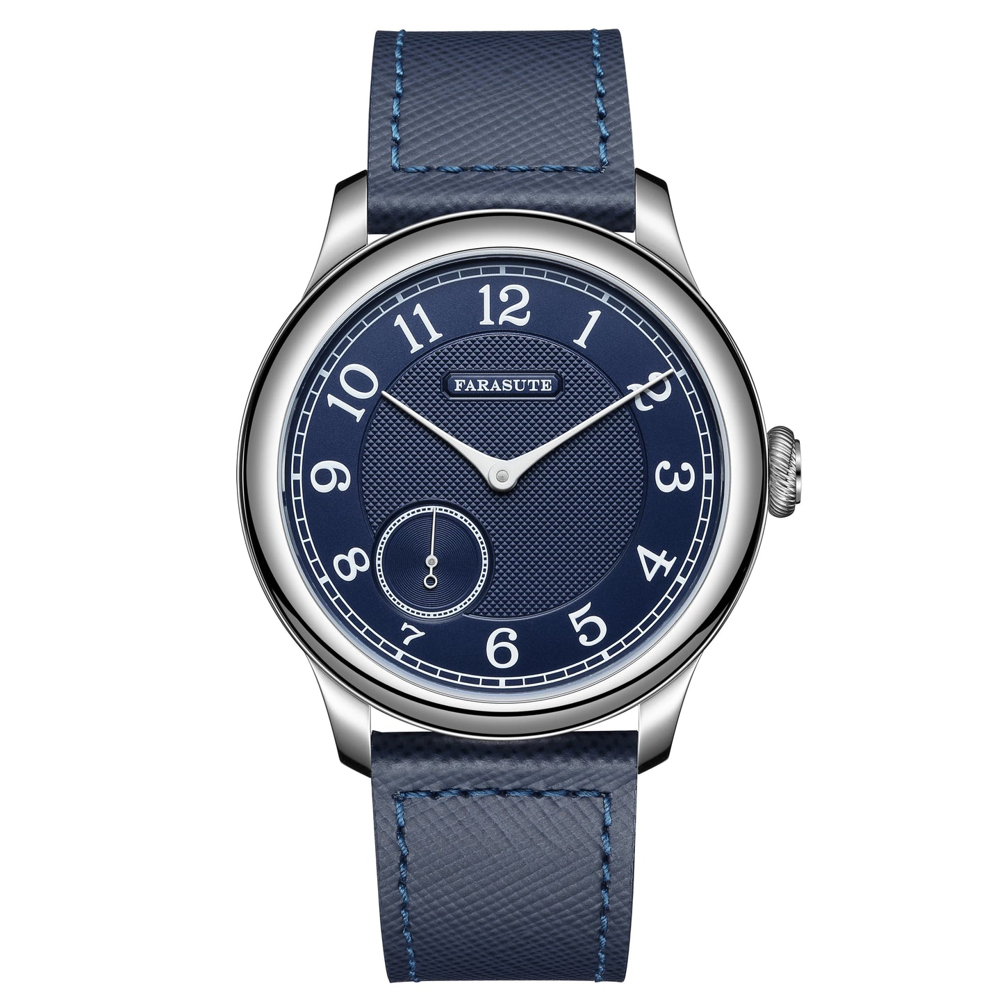Blue Manual Mechanical Vintage Watch  Small Seconds