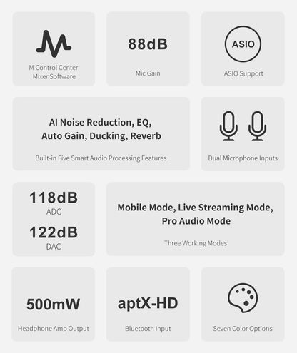 Portable Yellow Audio Interface with Dual Smartphone Input