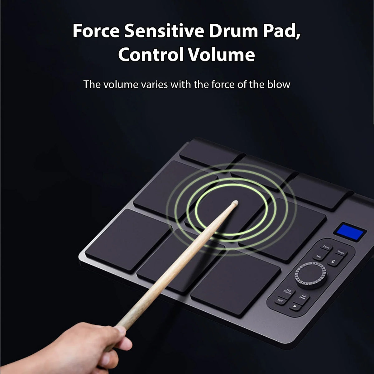 Electronic Tabletop Drum Set with 9 Pads & Bluetooth