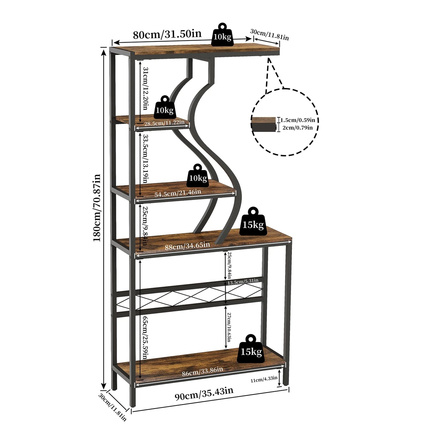 Industrial 5-Tier Flower Pot and Bookshelf Stand