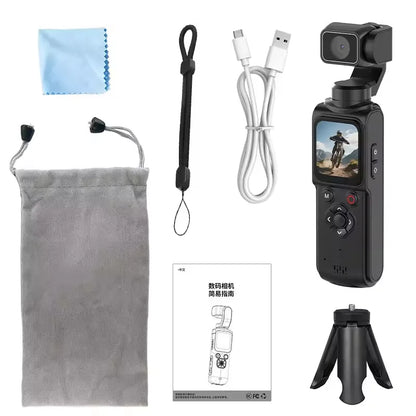Portable Stabilized Vlogging Camera 4K 64MP Black Edition