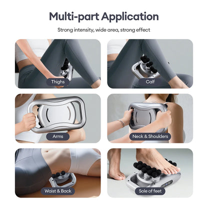 White 30 Head Percussion Massage Gun for Muscle Recovery