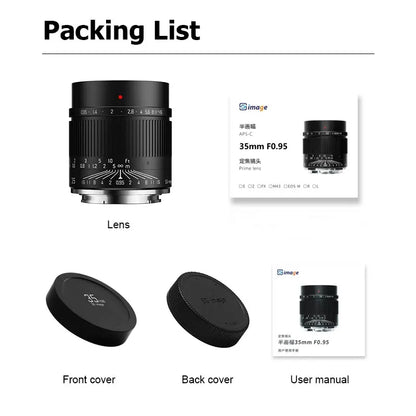 35mm F0.95 Low Light Lens Manual Canon EF-M