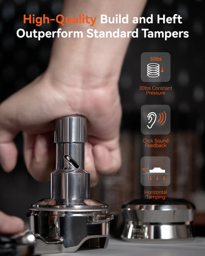 51mm Spring Loaded Espresso Tamper 30lb Stainless Steel