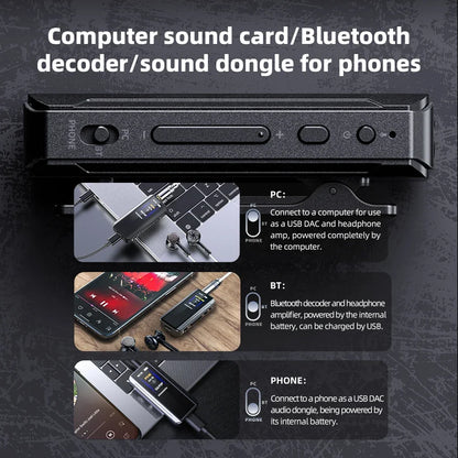 Bluetooth Headphone Amplifier LDAC 4.4mm Balanced