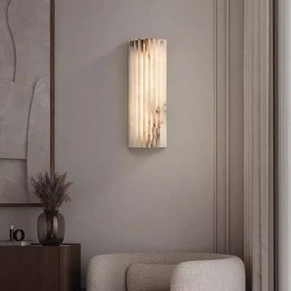45cm Marble LED Wall Light with Soft Natural Illumination