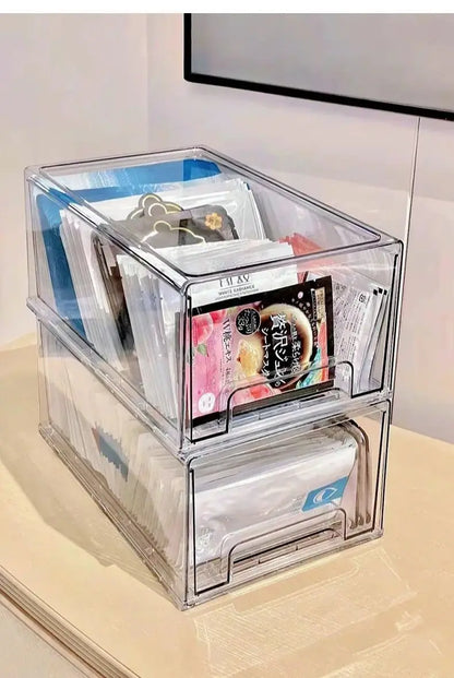 Stackable Transparent Medicine Storage Box Multi-Layer