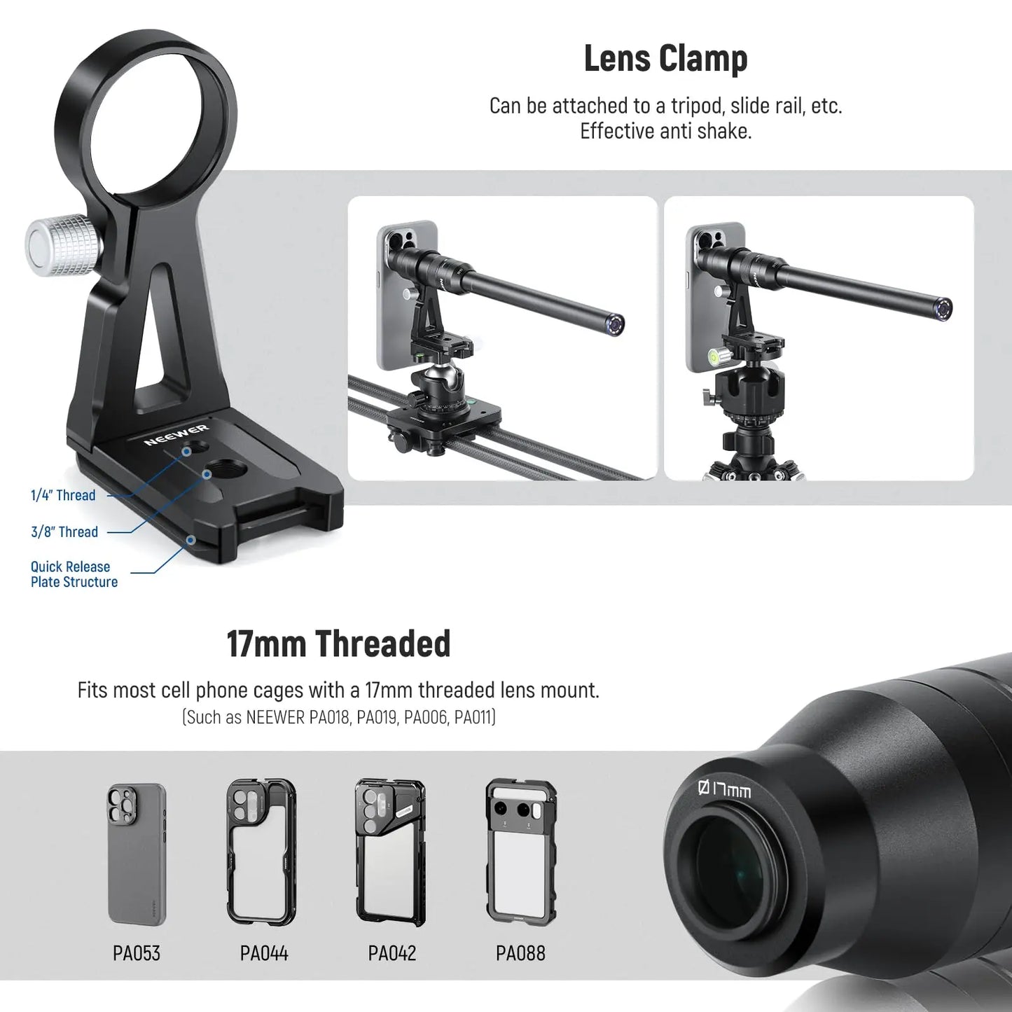 2X Macro Probe Lens 18mm Smartphone 17mm Adapter