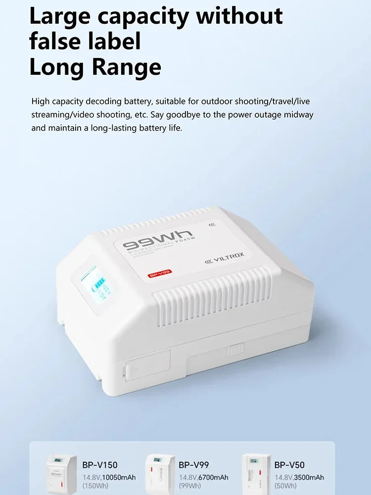 Portable V Mount Battery 50Wh for Cameras & Phones