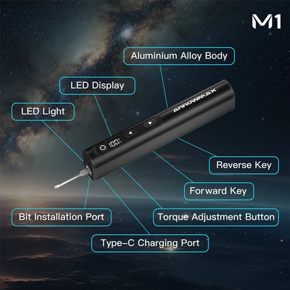 Rechargeable Electric Screwdriver Kit with Multiple Precision Bits
