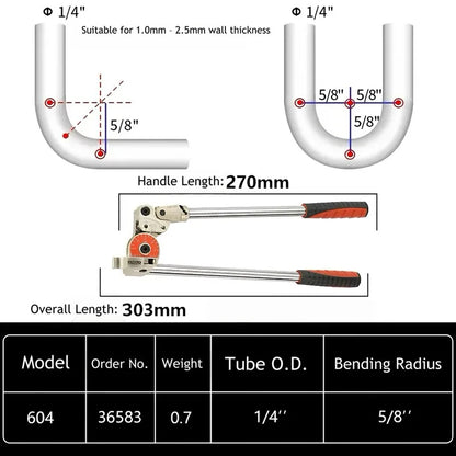 Heavy Duty 600mm Pipe Bender for Steel and Copper Tubes