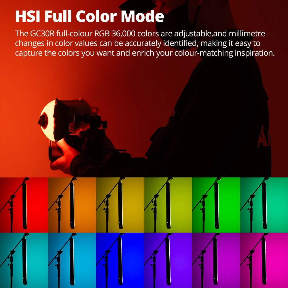 30W RGB Inflatable LED Tube Light 2000K-10000K