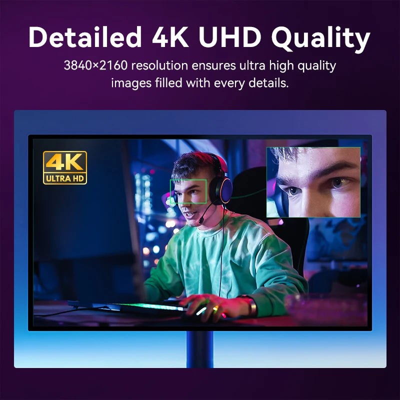 4K USB Webcam HDR Dual Noise Cancelling Microphones