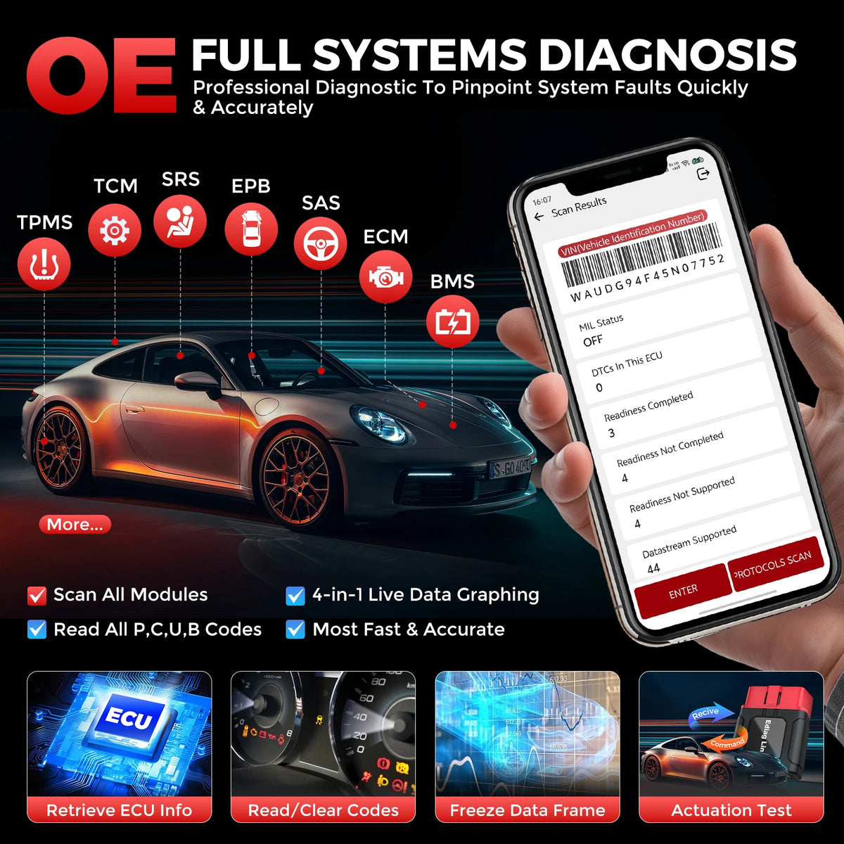 Advanced OBD2 Scanner with FCA CAN FD Support