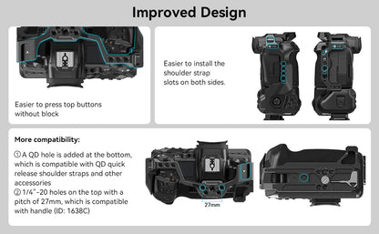 Camera Cage for Canon R5/R6 with Battery Grip
