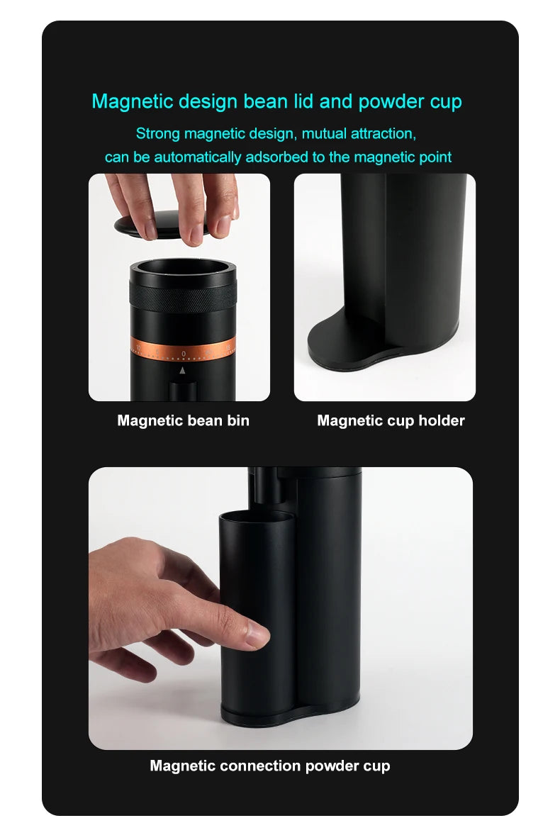 Stepless Espresso Bean Grinder for Cold Brew Silver