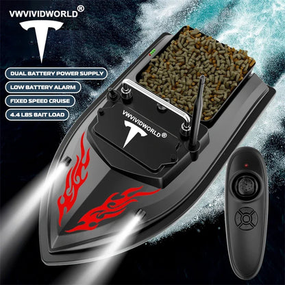 V020 Yellow RC Bait Boat 24000mAh Long Battery Life