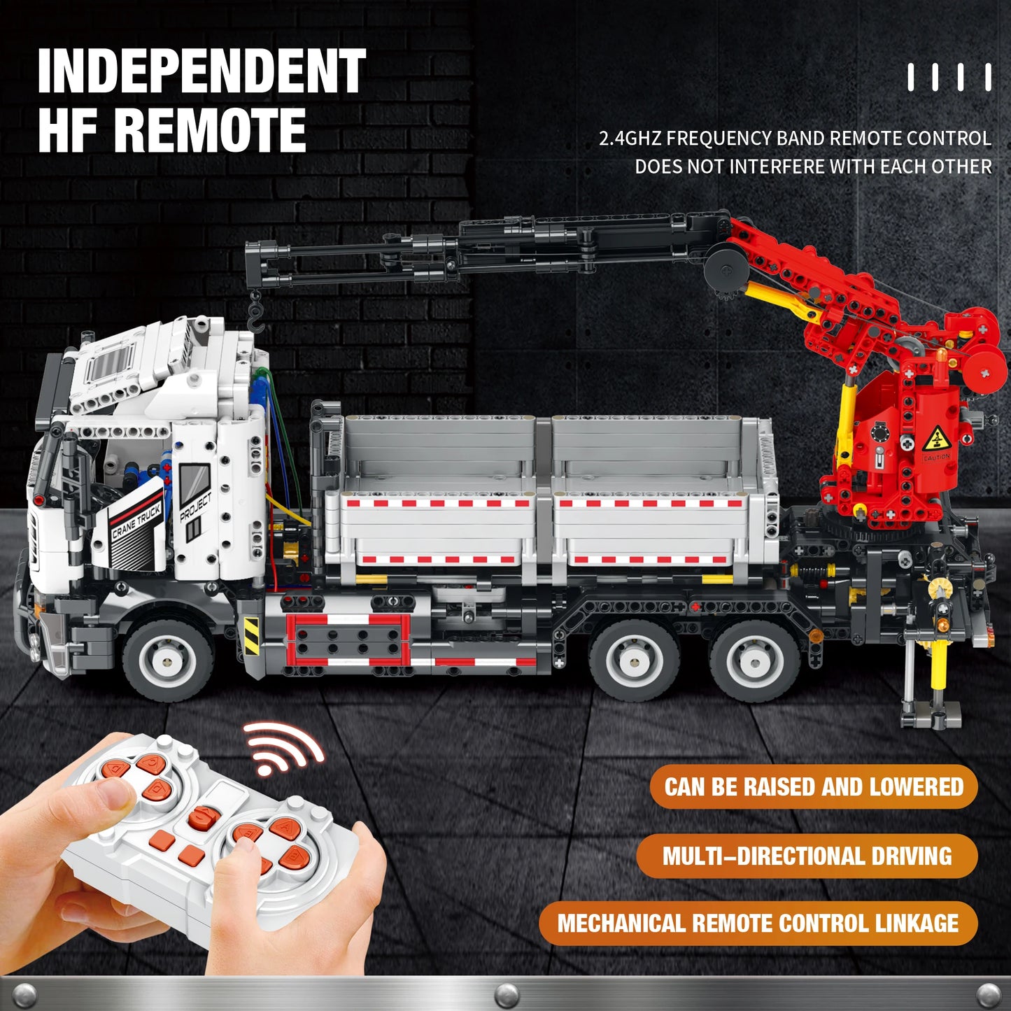 Multifunctional RC Engineering Crane Truck 2178PCS Construction Toy